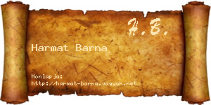 Harmat Barna névjegykártya